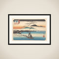 Geese Alighting at Katada, Lake Biwa framed