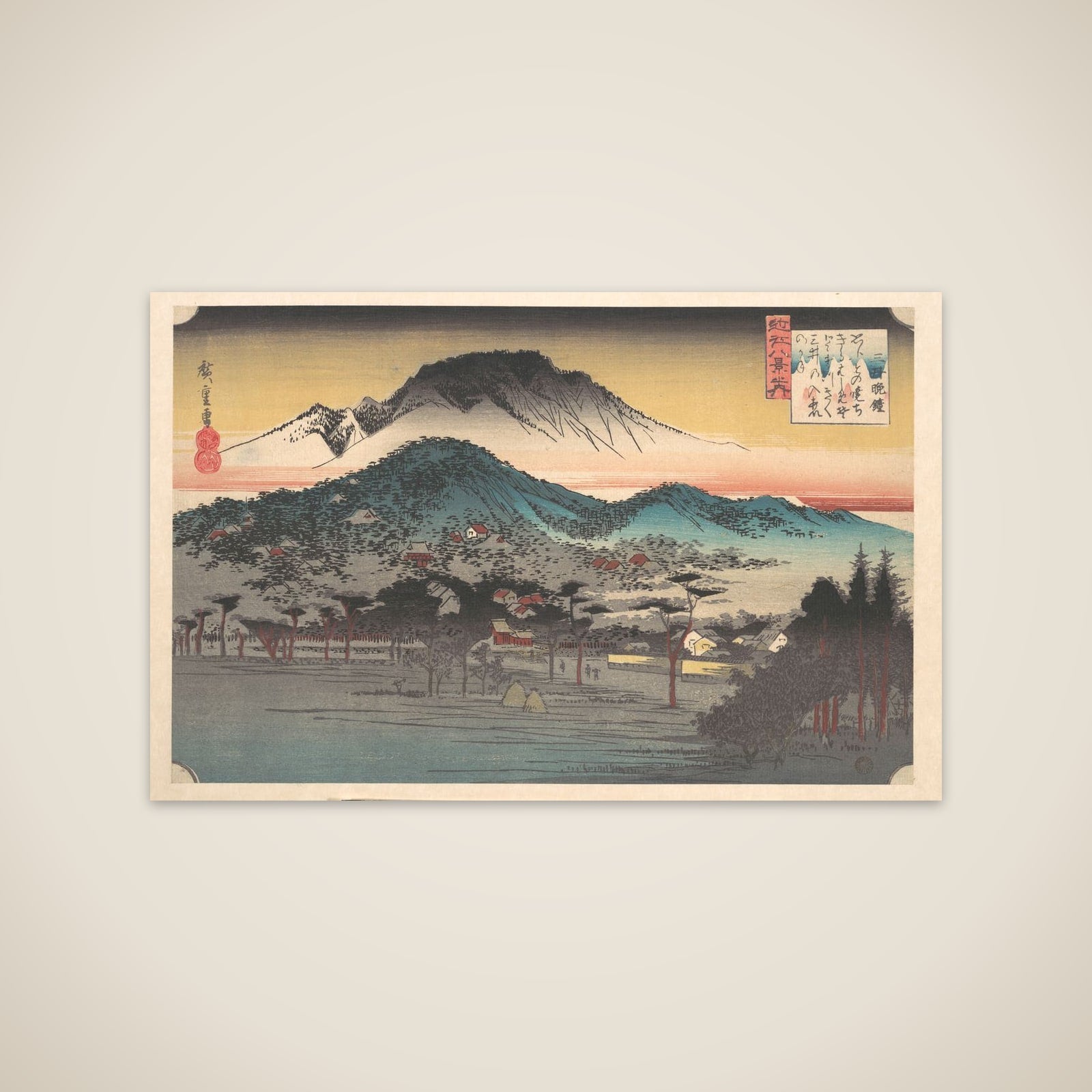 Vesper Bell at Mii Temple, Lake Biwa unframed print
