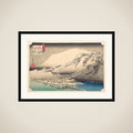 Evening Snow on Hira, Lake Biwa framed