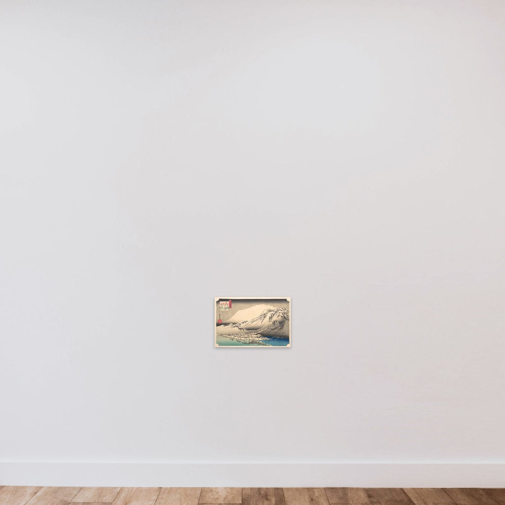 Evening Snow on Hira, Lake Biwa unframed — shown to scale