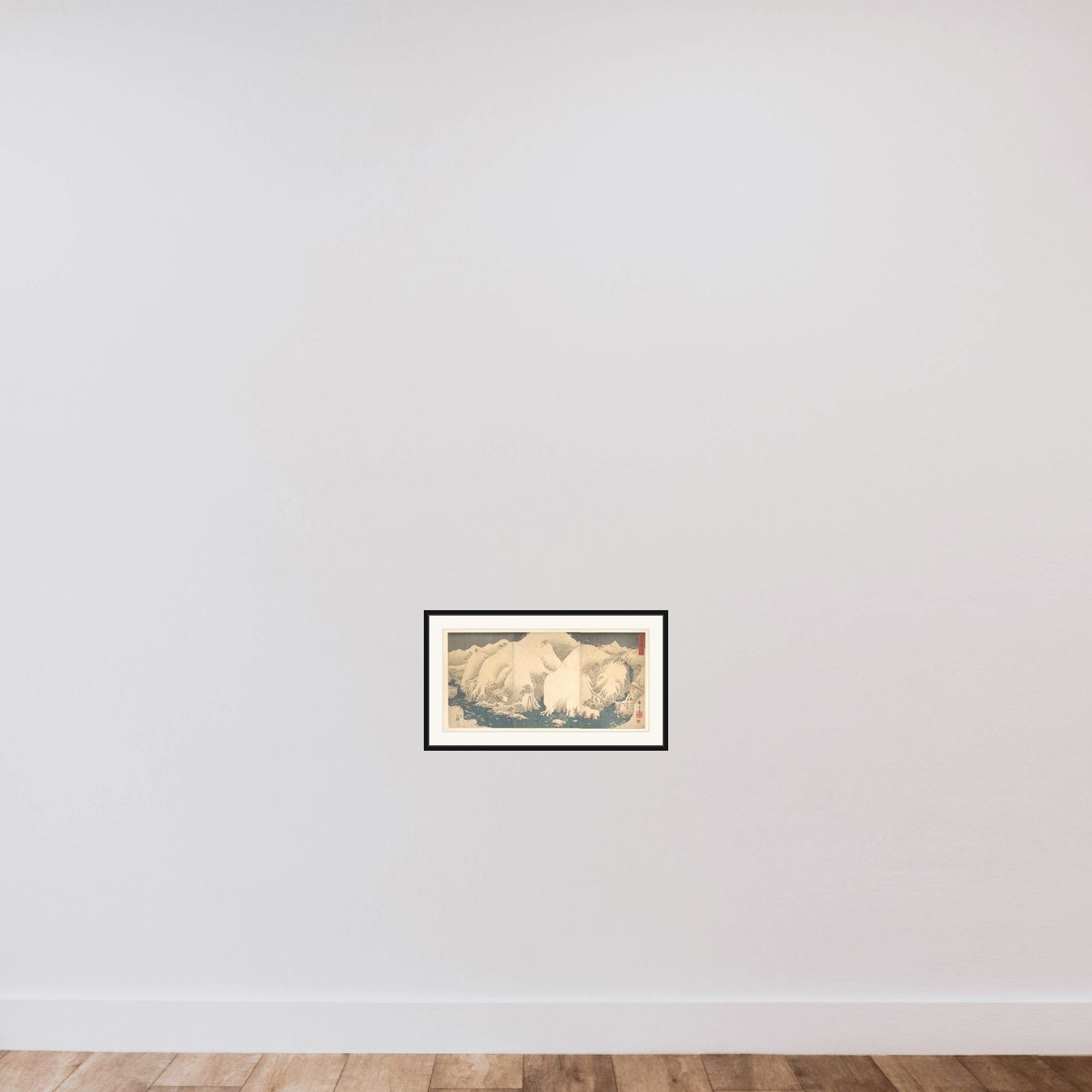 The Kiso Mountains in Snow framed — shown to scale