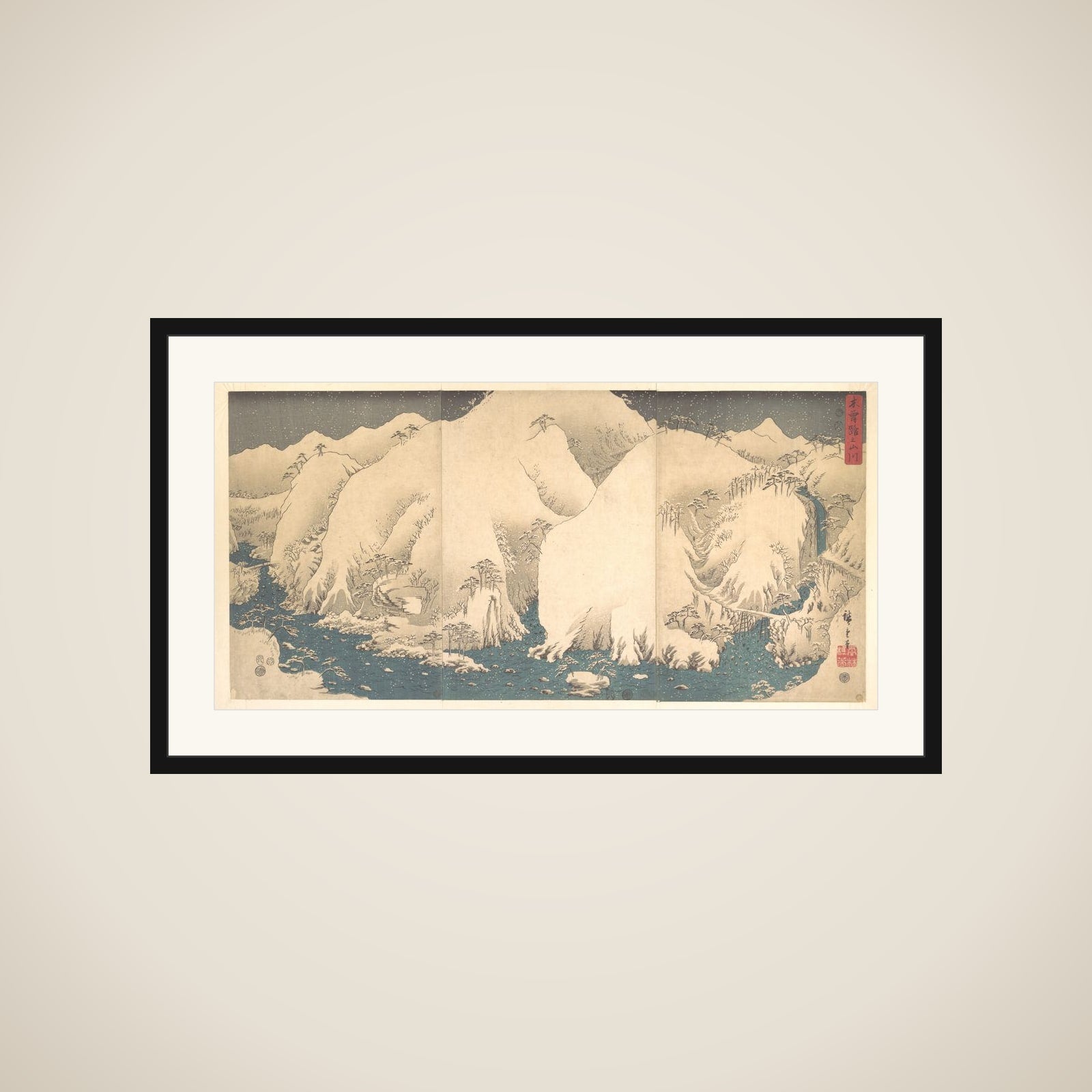 The Kiso Mountains in Snow framed