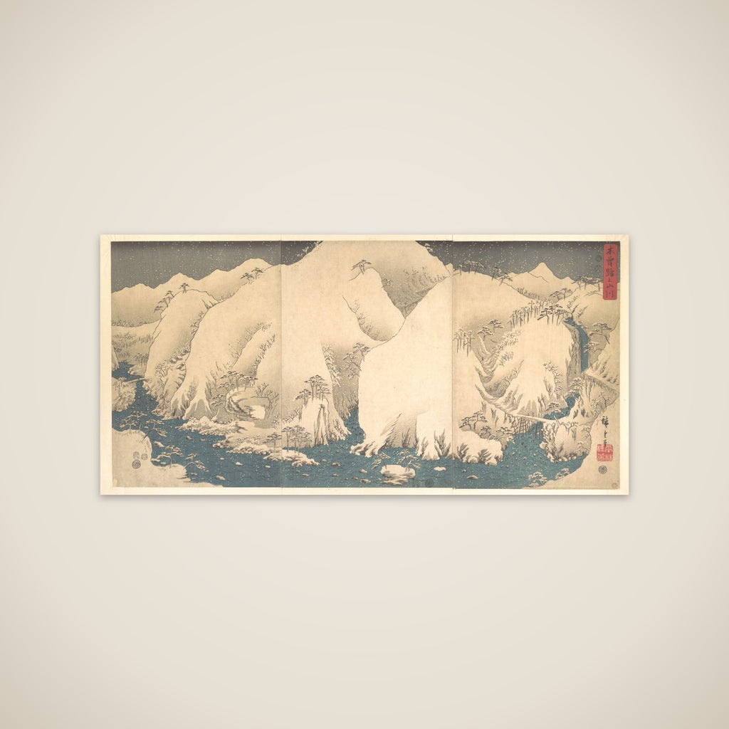 The Kiso Mountains in Snow unframed print