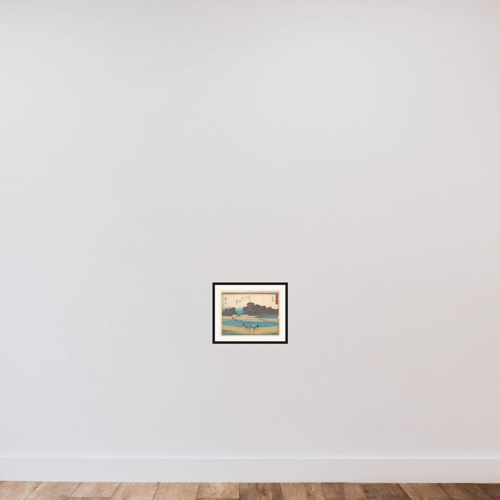 Fujieda framed — shown to scale