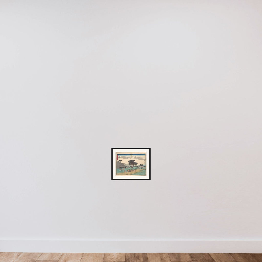 Shono framed — shown to scale
