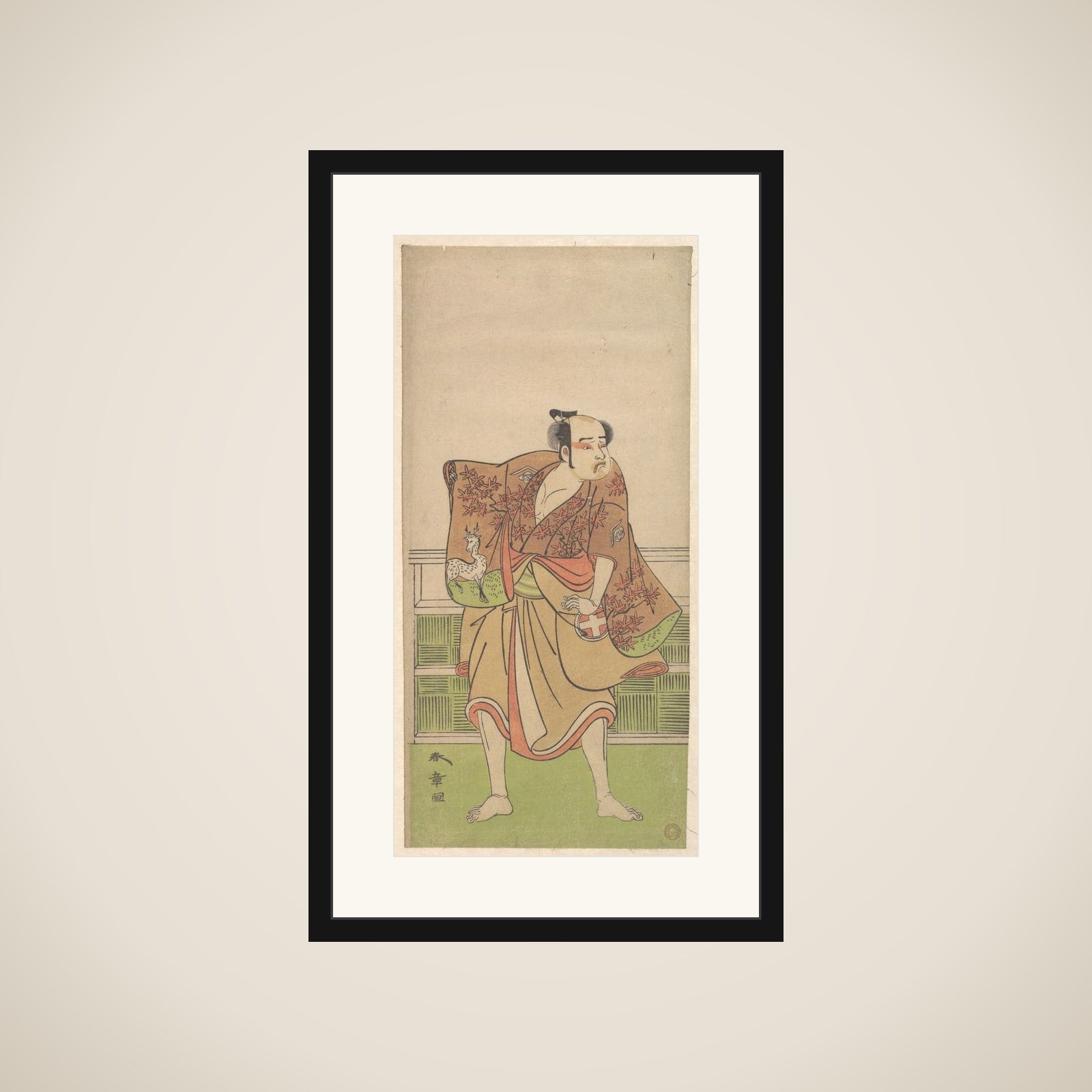 Ōtani Hiroemon in the role of Gokumon no Shobei framed