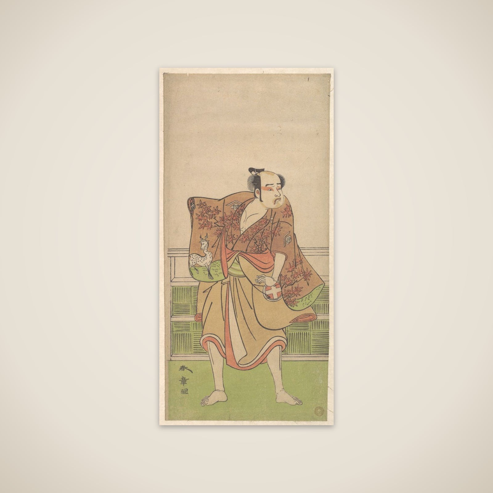 Ōtani Hiroemon in the role of Gokumon no Shobei unframed print