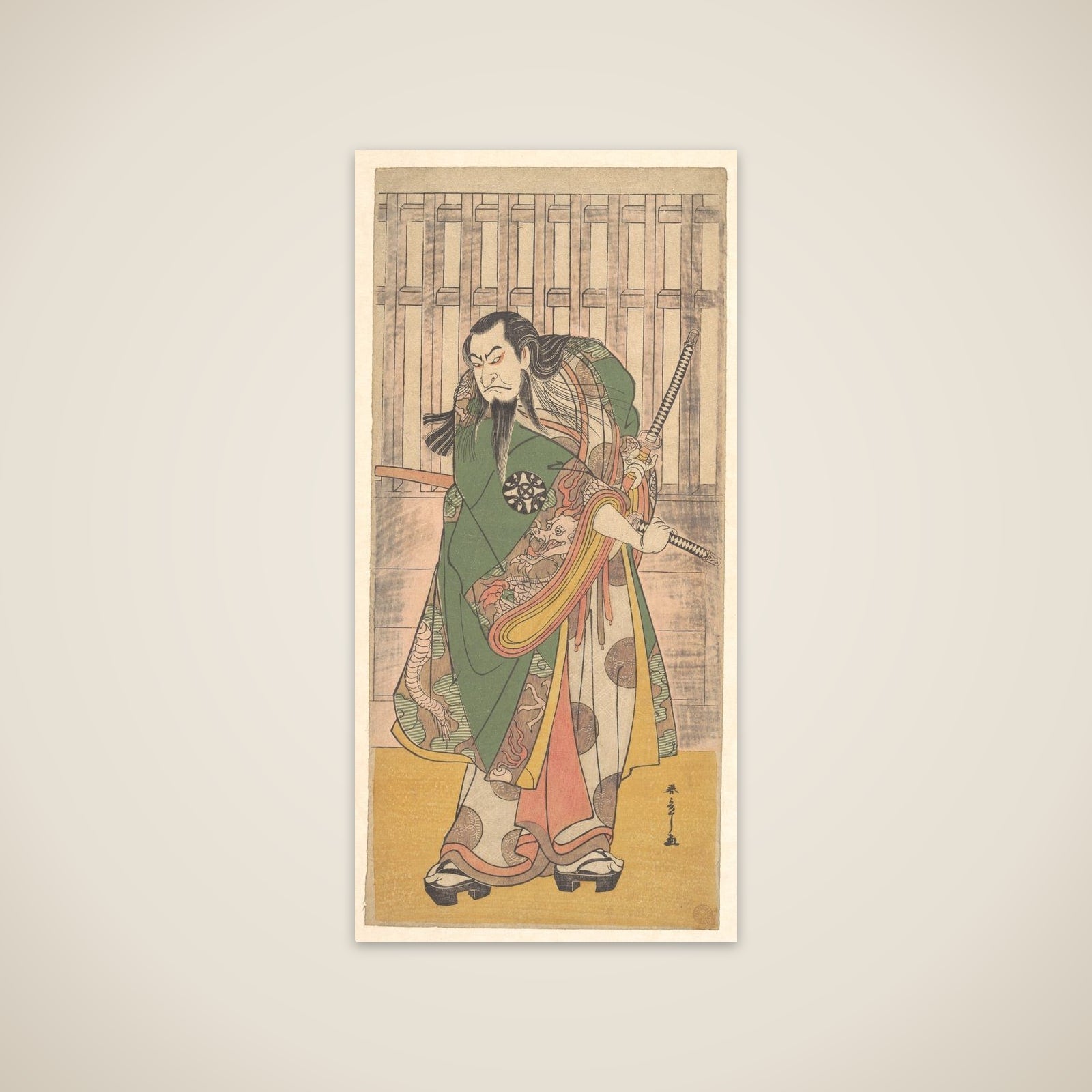 The Actor Nakamura Nakazō I as the Elderly Samurai Hige no Ikyū unframed print