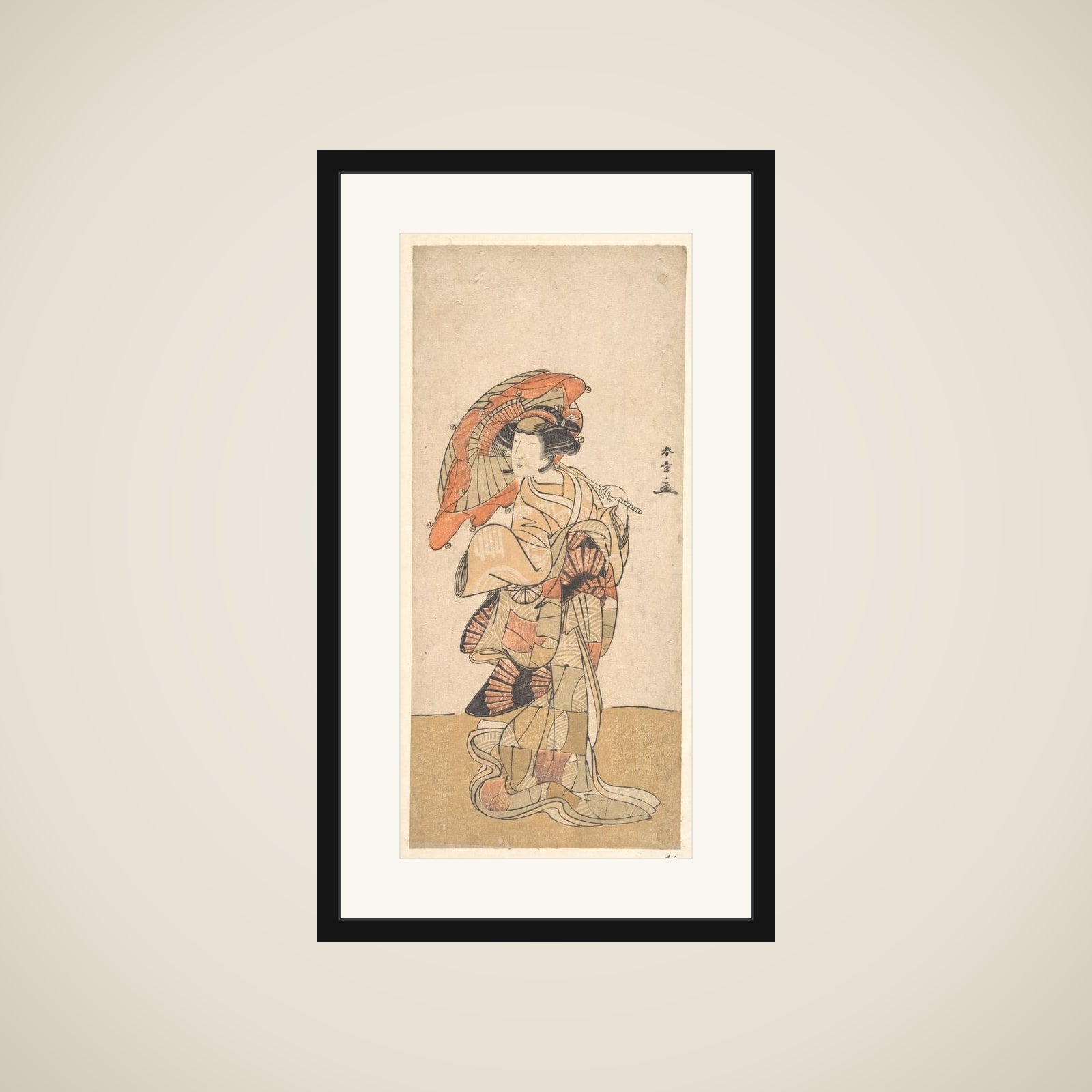 The First Nakamura Tomijuro as a Woman Dancer framed