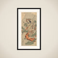 The Ninth Ichimura Uzaemon as a Samurai Warrior framed