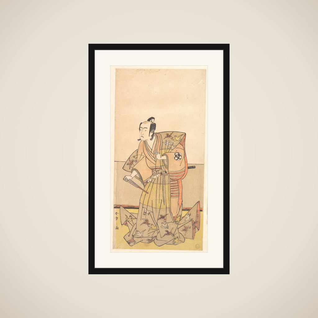 Bando Mitsugoro in the role of Soga no Juro framed
