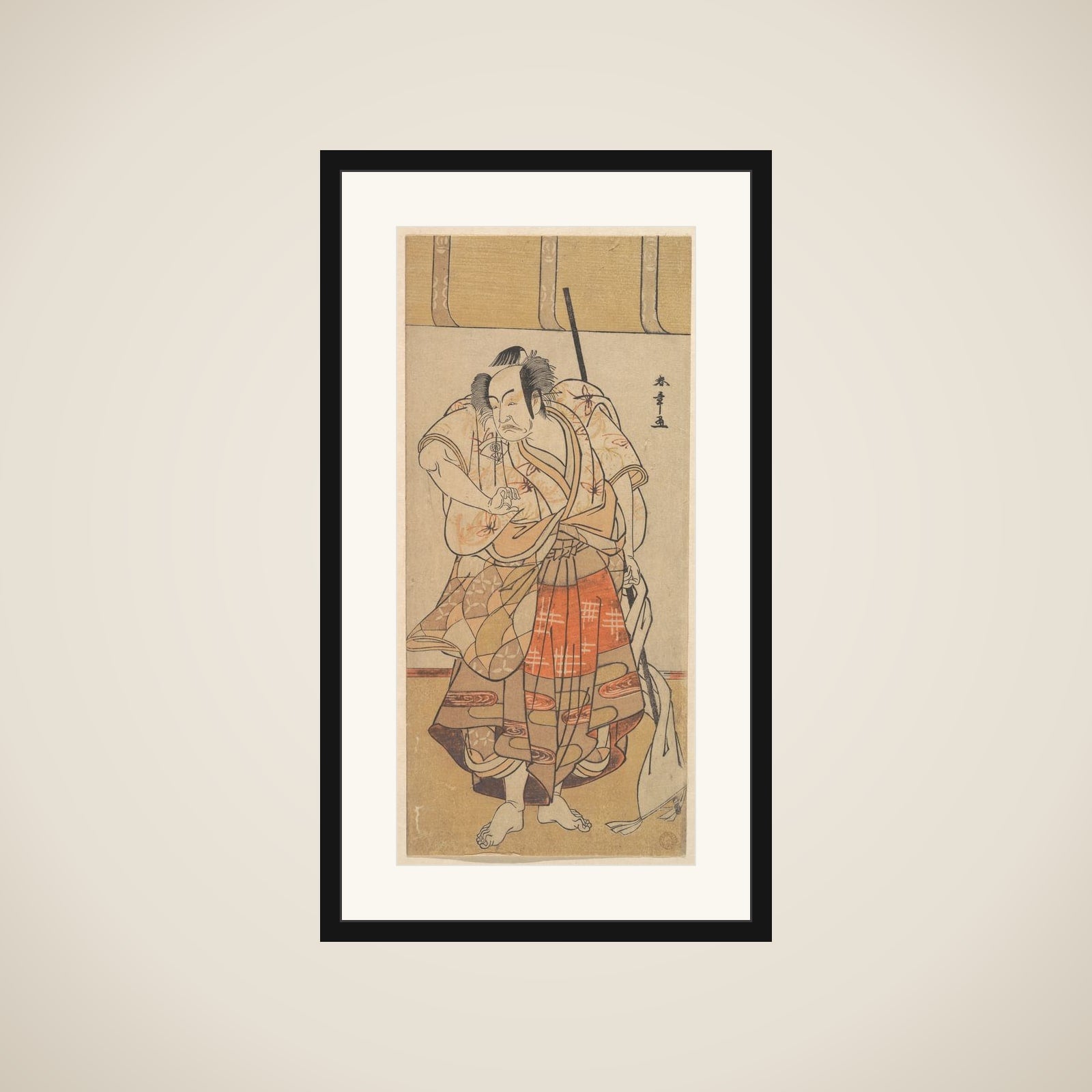 The First Onoe Kikugoro as an Angry Man framed