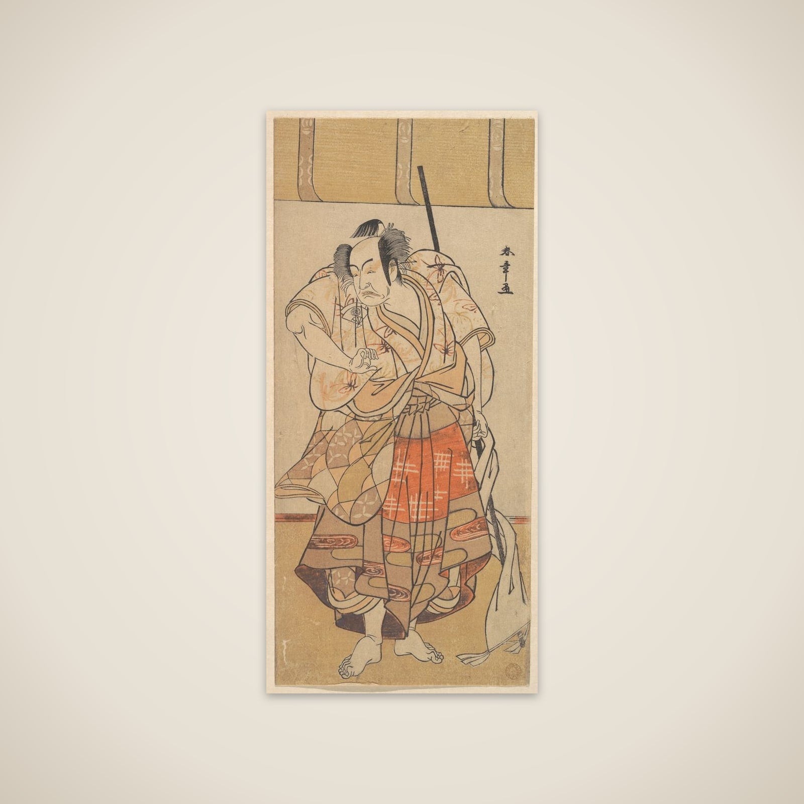 The First Onoe Kikugoro as an Angry Man unframed print