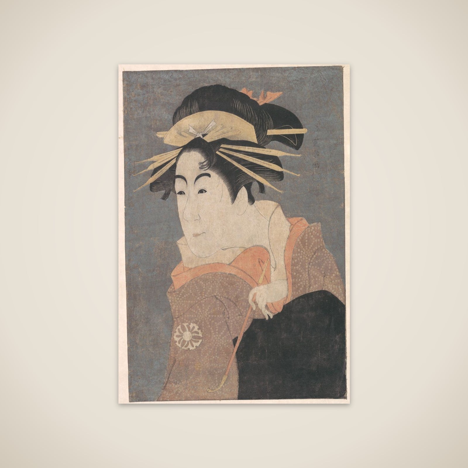 Matsumoto Yonesaburo as Kewaizaka no Shosho in the Play "Katakiuchi Noriyaibanashi" unframed print