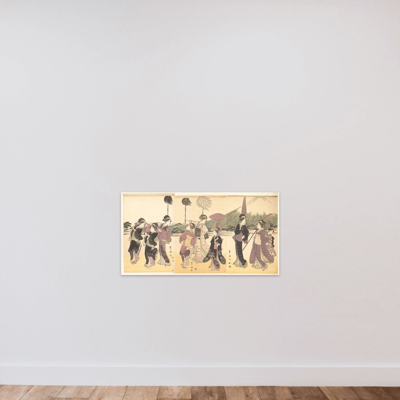 Women Parading in an Imitation of the Cortege of a Daimyo unframed — shown to scale