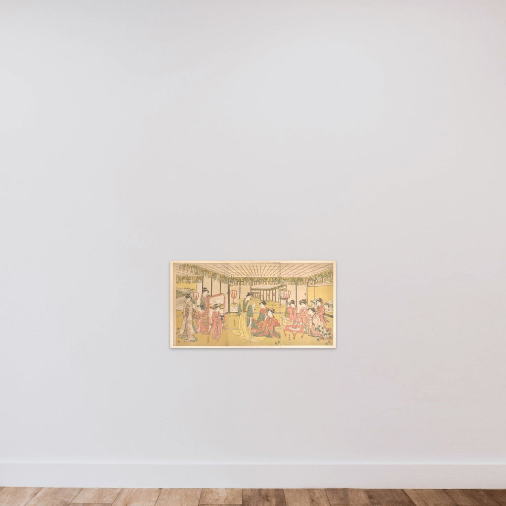 New Year's Celebration in a Large Mansion unframed — shown to scale