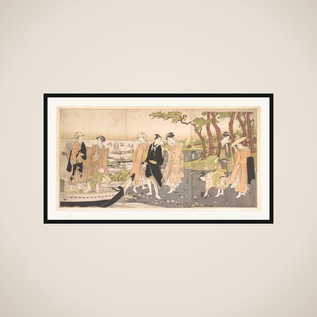 Picking Clams framed