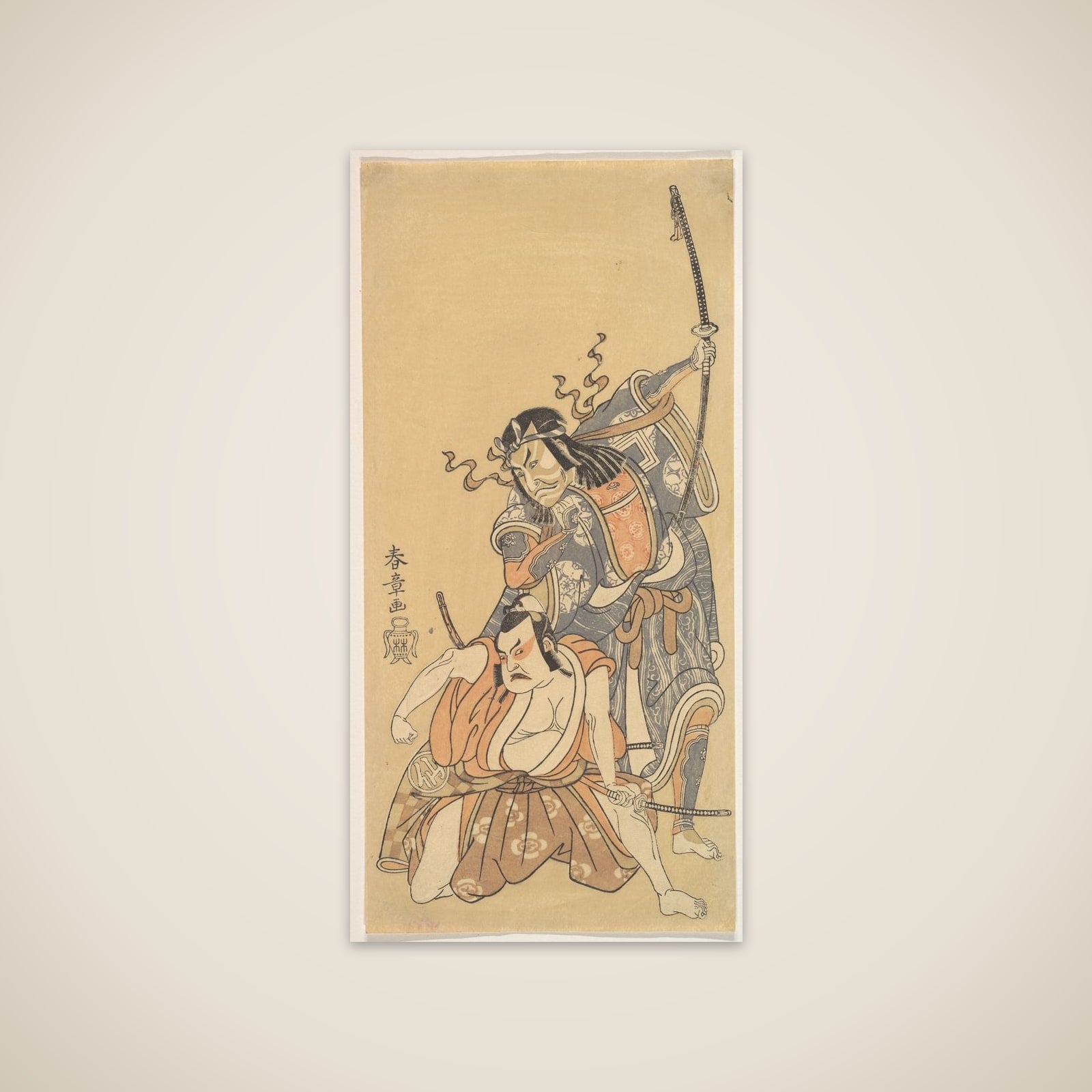 Scene from the Drama "Soga Moyo Aigo no Wakamatsu" unframed print