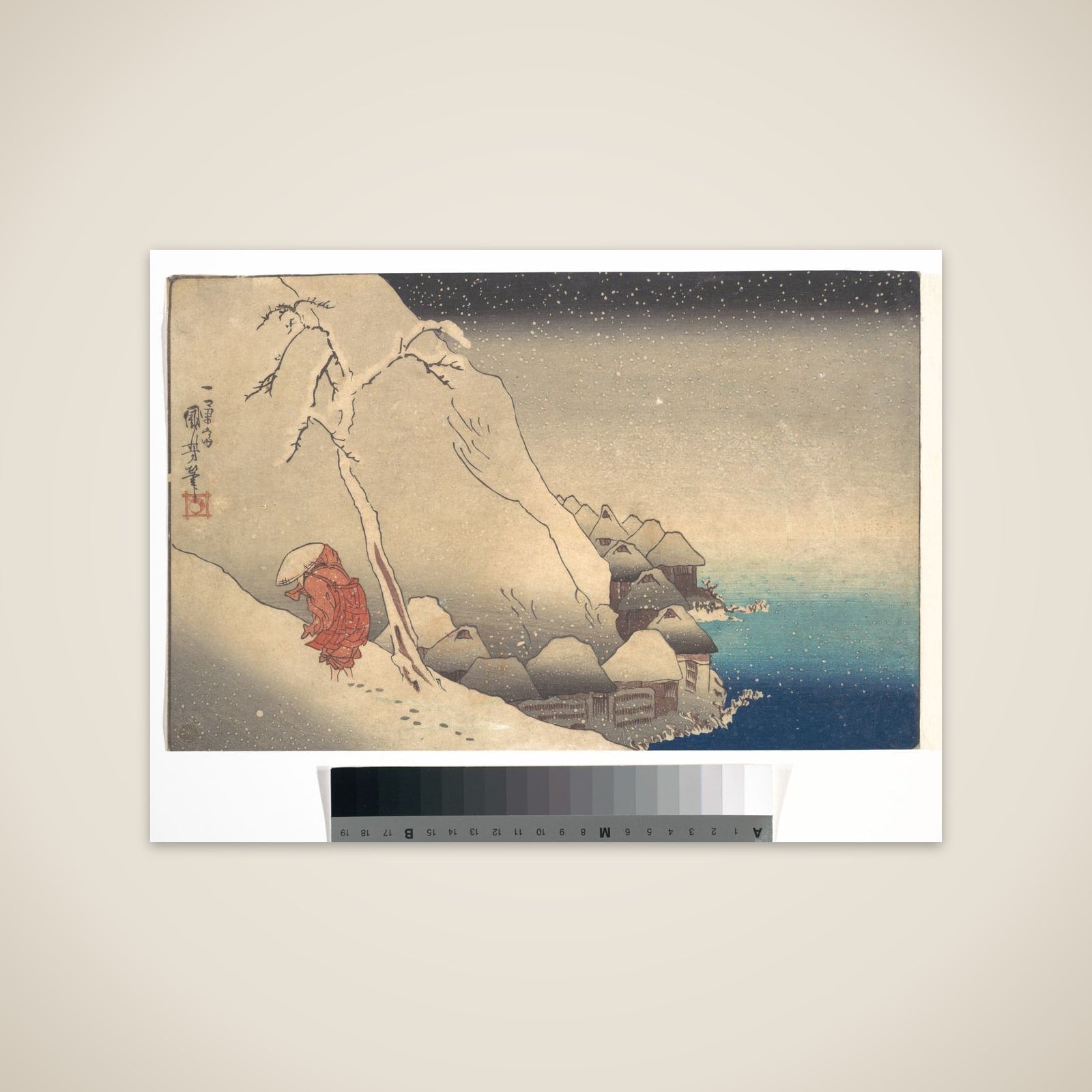 Travelling in a Snowstorm unframed print