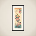 Eastern Grey Wagtail and Rose framed