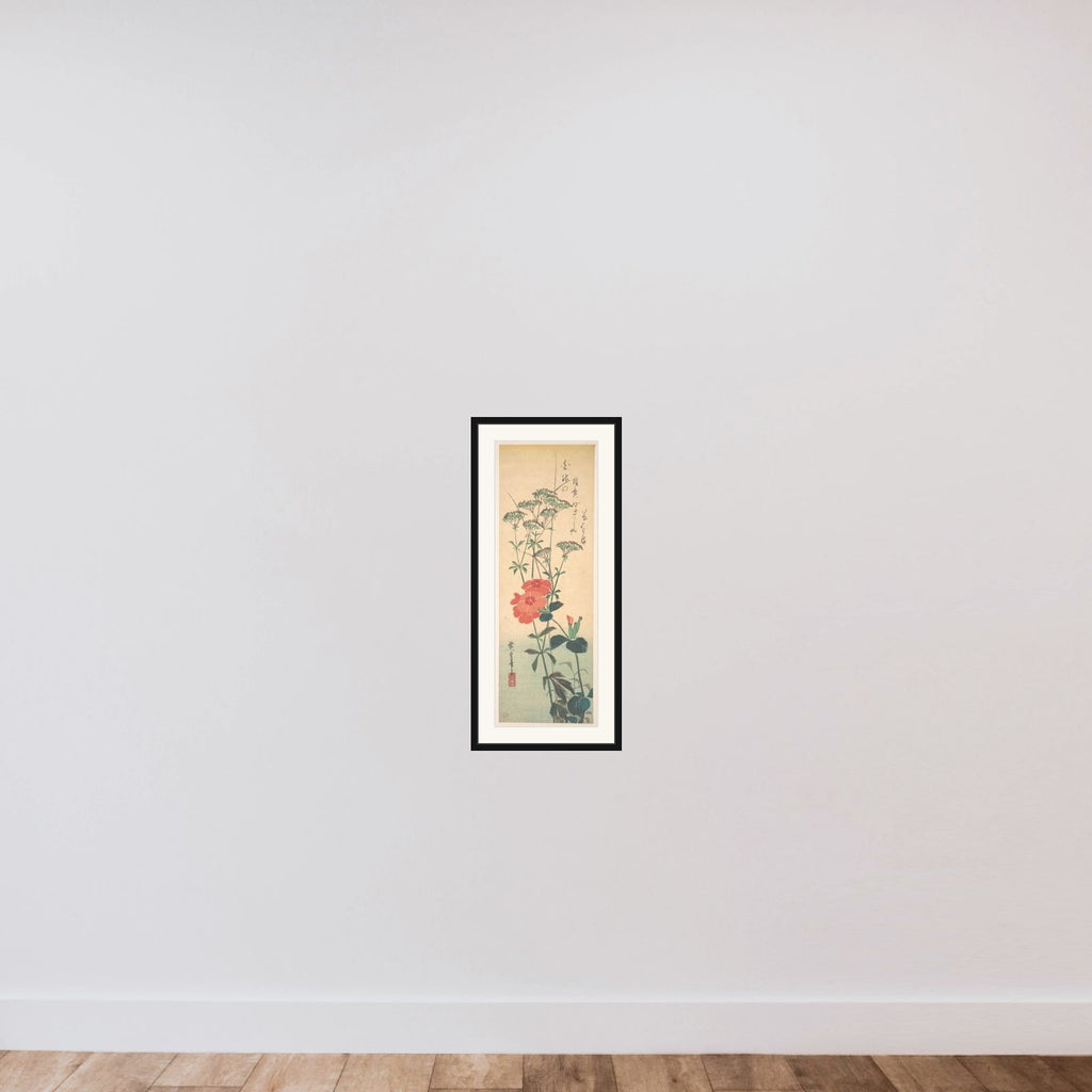 Superb Pinks and Chinese Agrimony framed — shown to scale