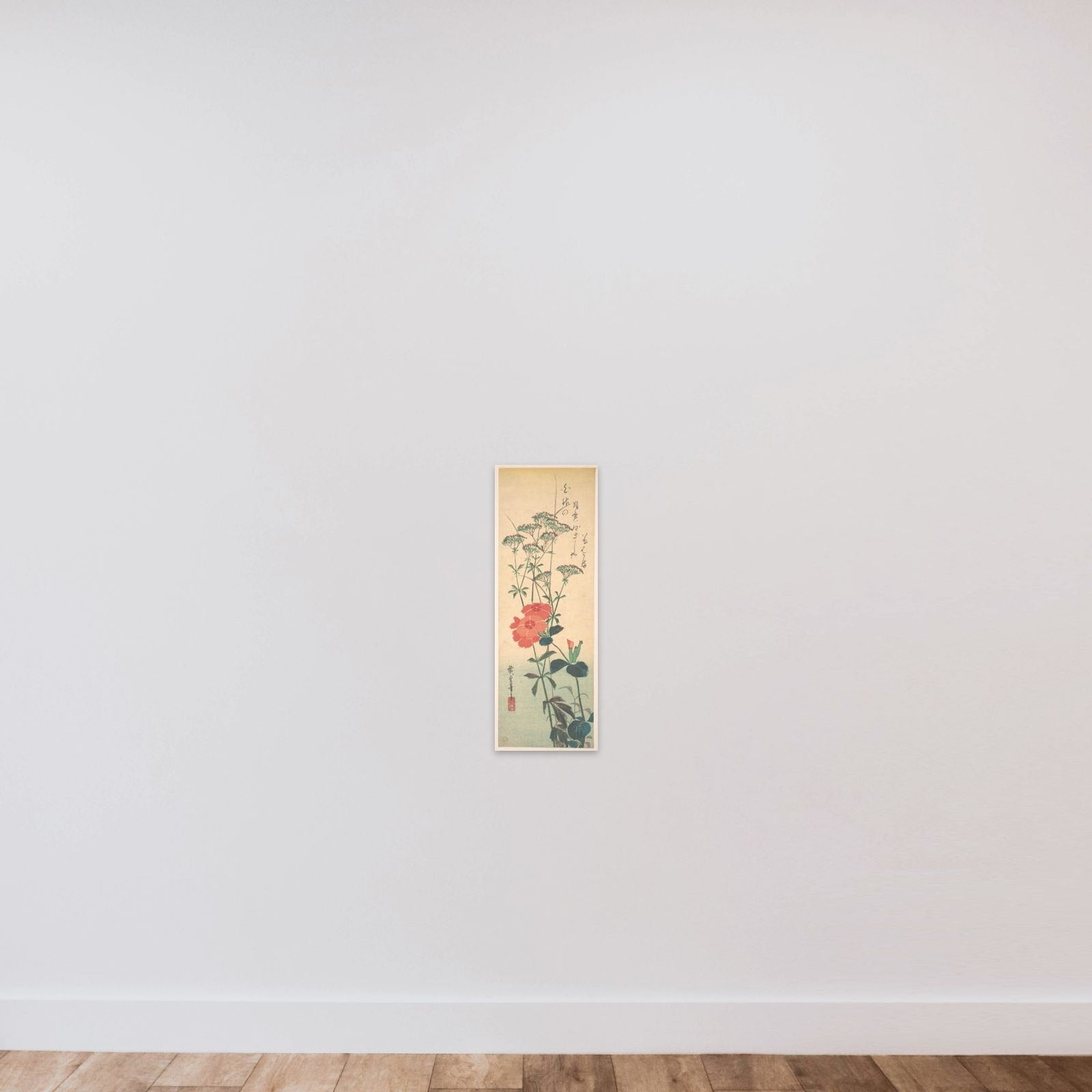 Superb Pinks and Chinese Agrimony unframed — shown to scale