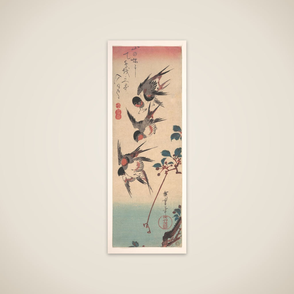 Swallows and Wild Cherry unframed print