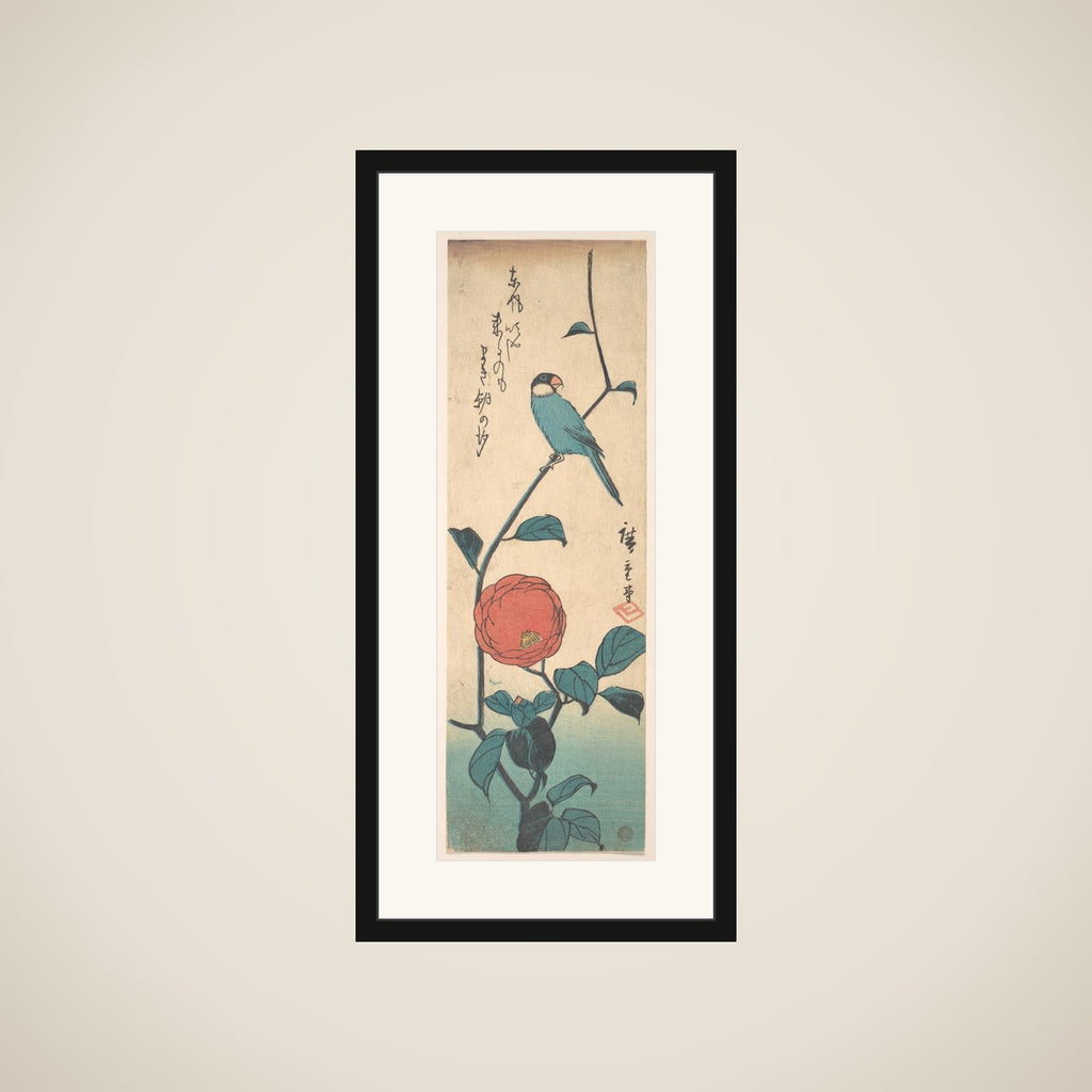 Camellia and Finch framed