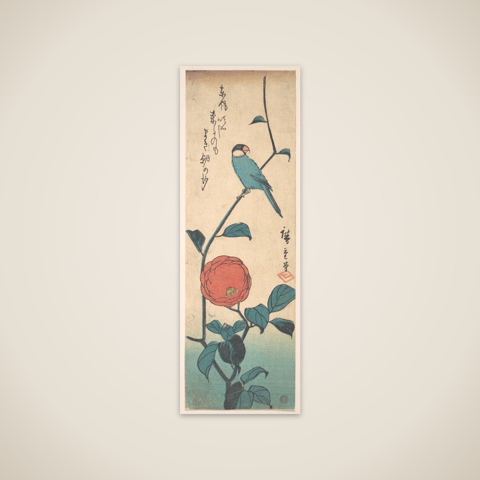 Camellia and Finch unframed print