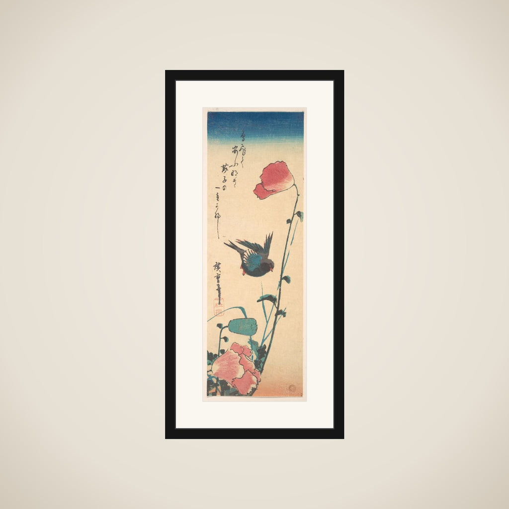 Poppy and Sparrow framed