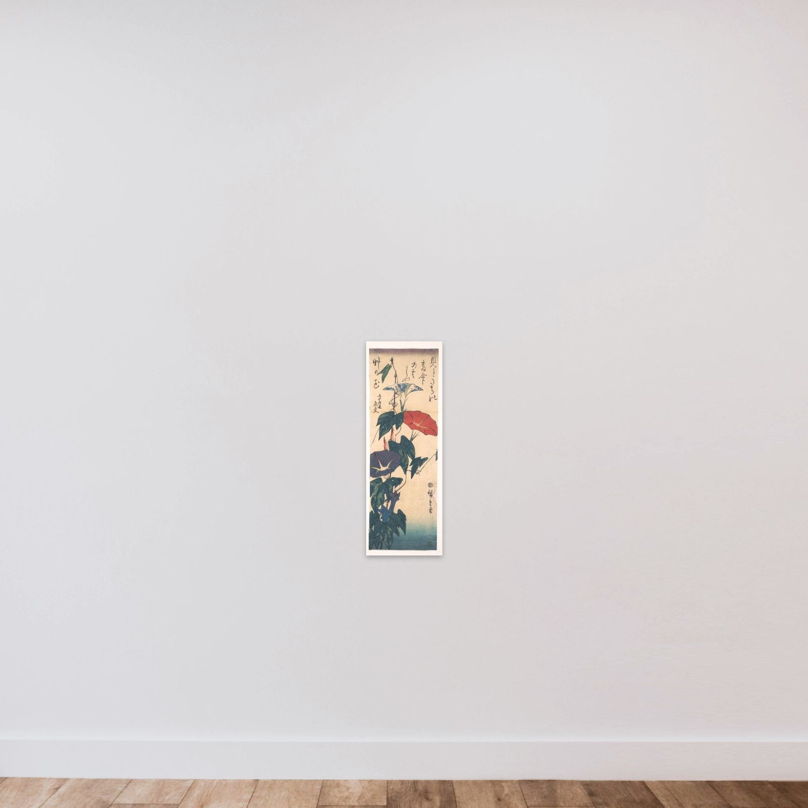 Morning Glories unframed — shown to scale