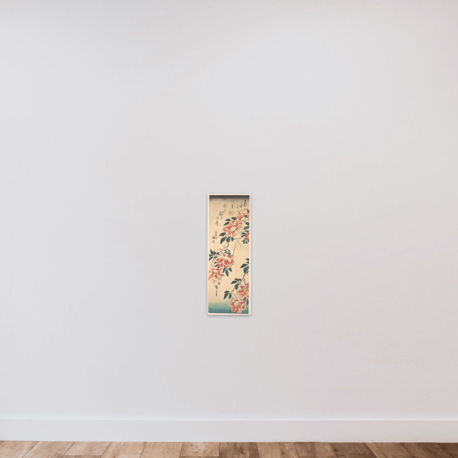 Roses unframed — shown to scale