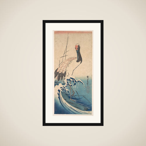 Crane and Surf framed