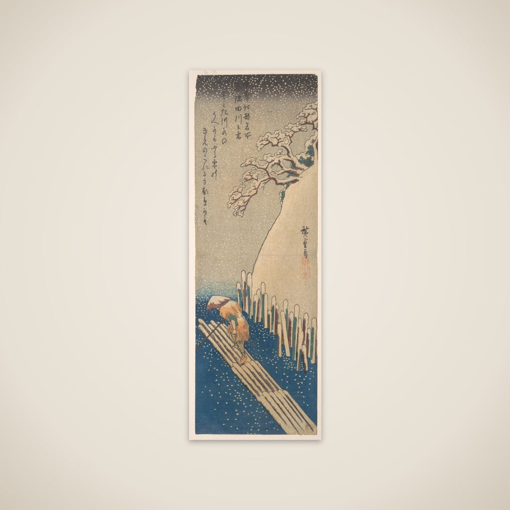 Snow on the Sumida River unframed print