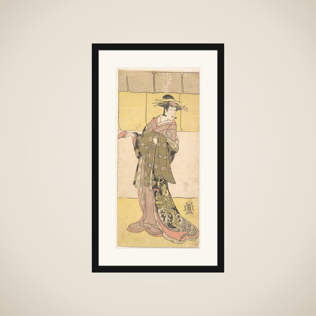 The Actor Segawa Kikunojō as a Courtesan of the Ōmiya Brothel framed