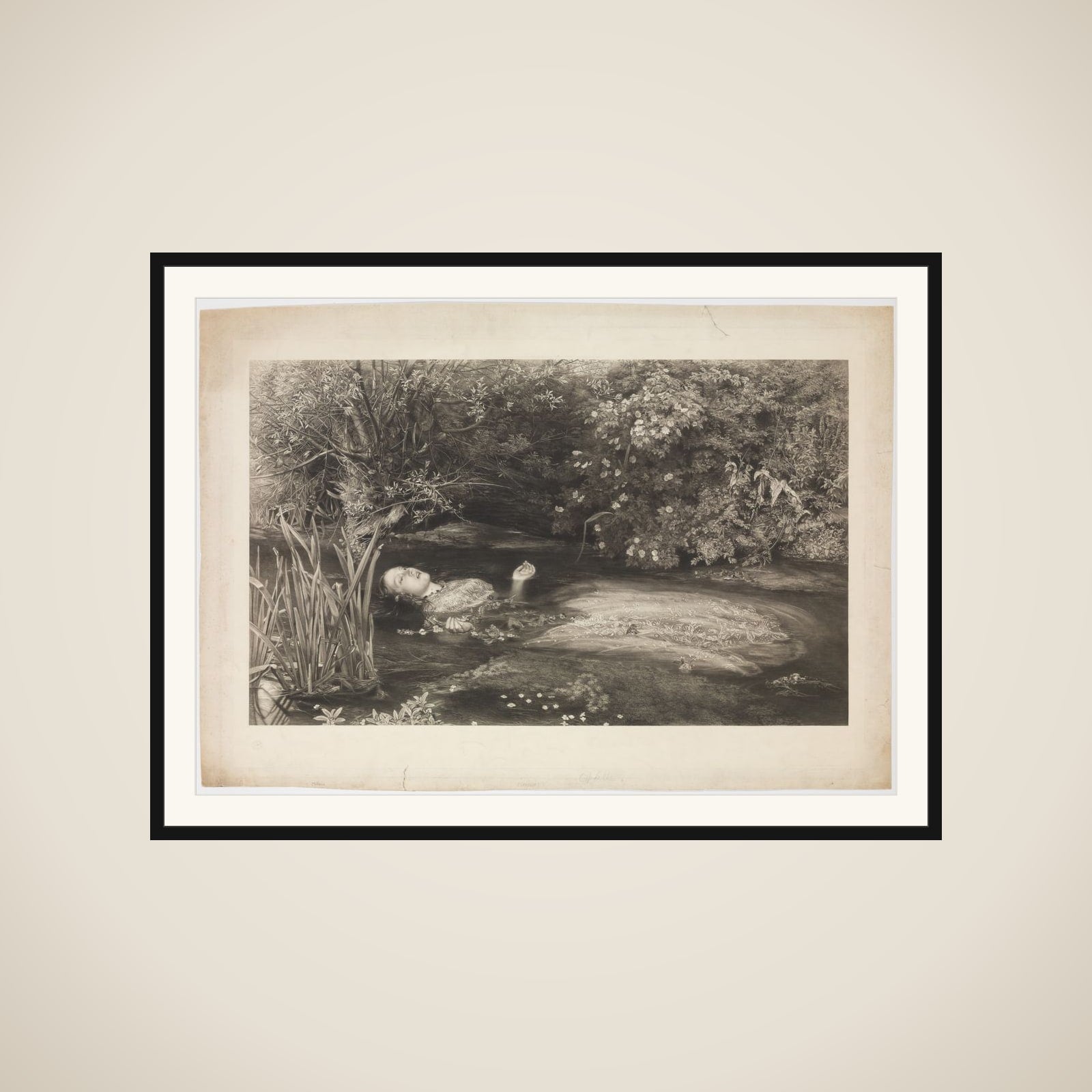 Ophelia (Shakespeare, Hamlet, Act 4, Scene 7) framed