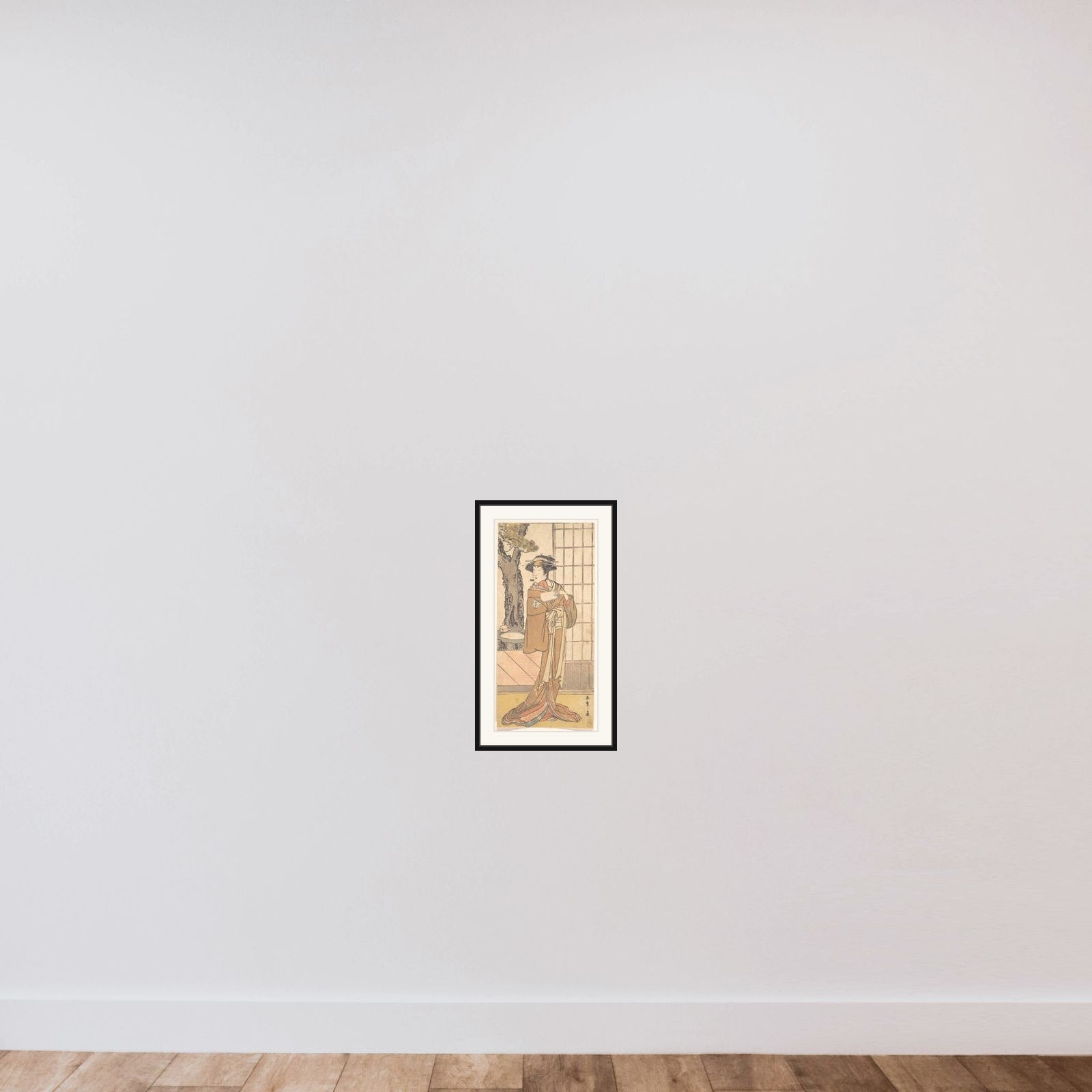 The Actor Segawa Kikunojo Third as an Oiran framed — shown to scale
