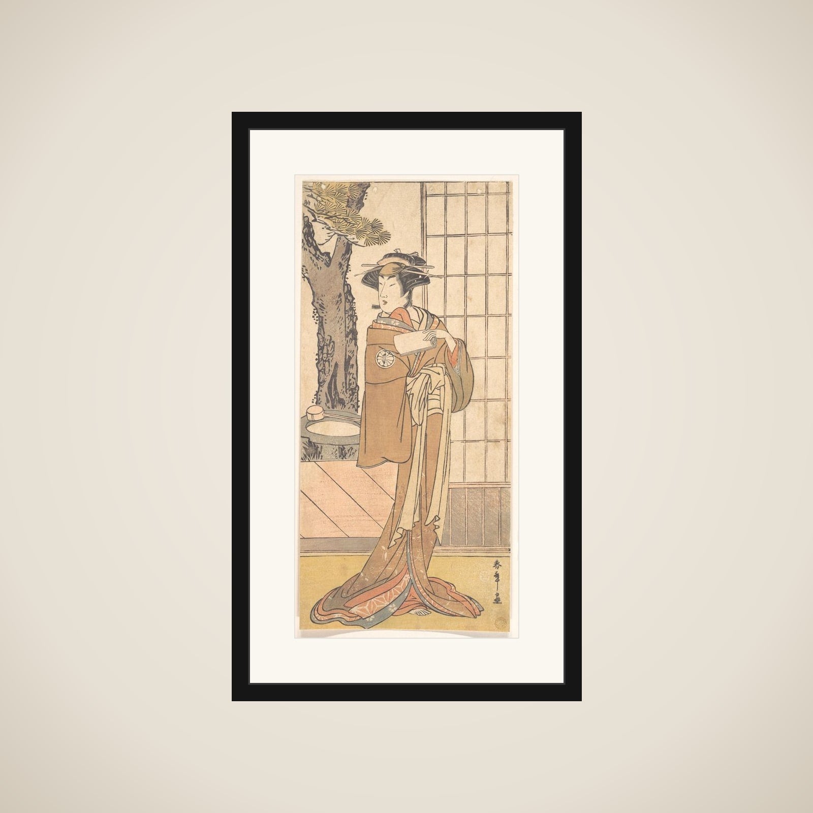 The Actor Segawa Kikunojo Third as an Oiran framed