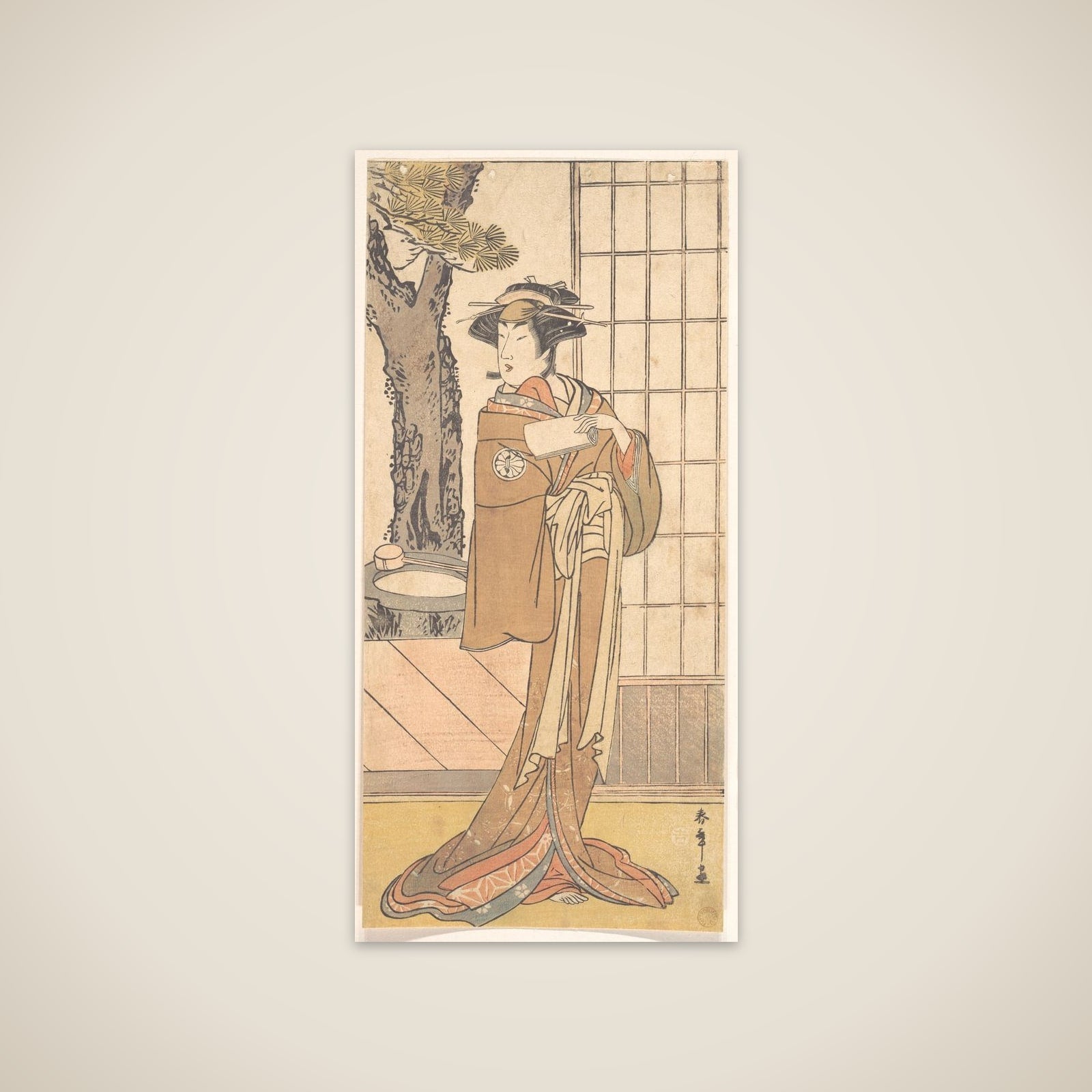 The Actor Segawa Kikunojo Third as an Oiran unframed print