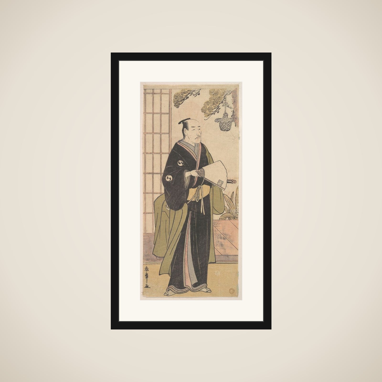 The Fifth Ichikawa Danjuro in the Role of Oboshi Yuranosuke framed