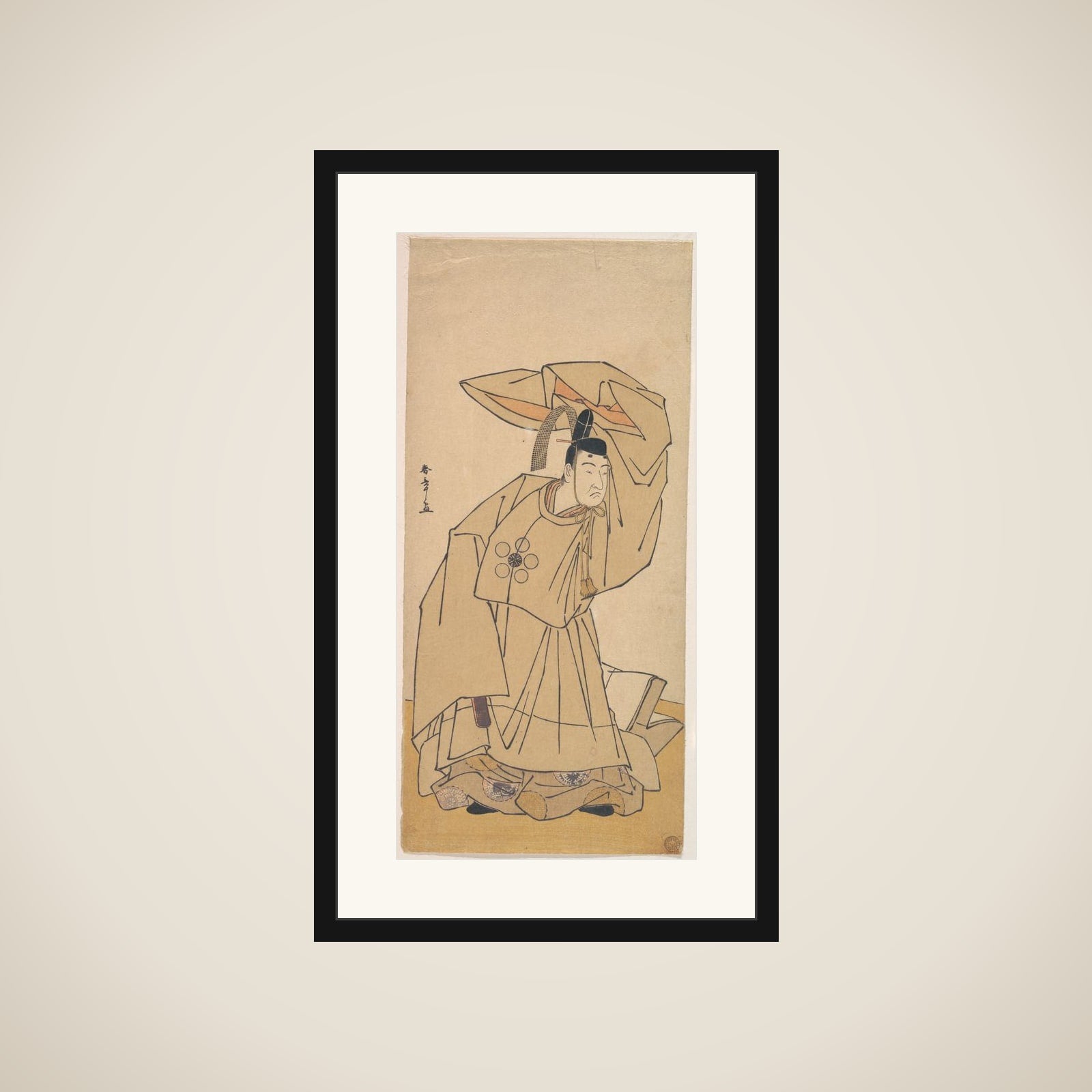 The First Nakamura Nakazo in the Role of Kanshojo framed