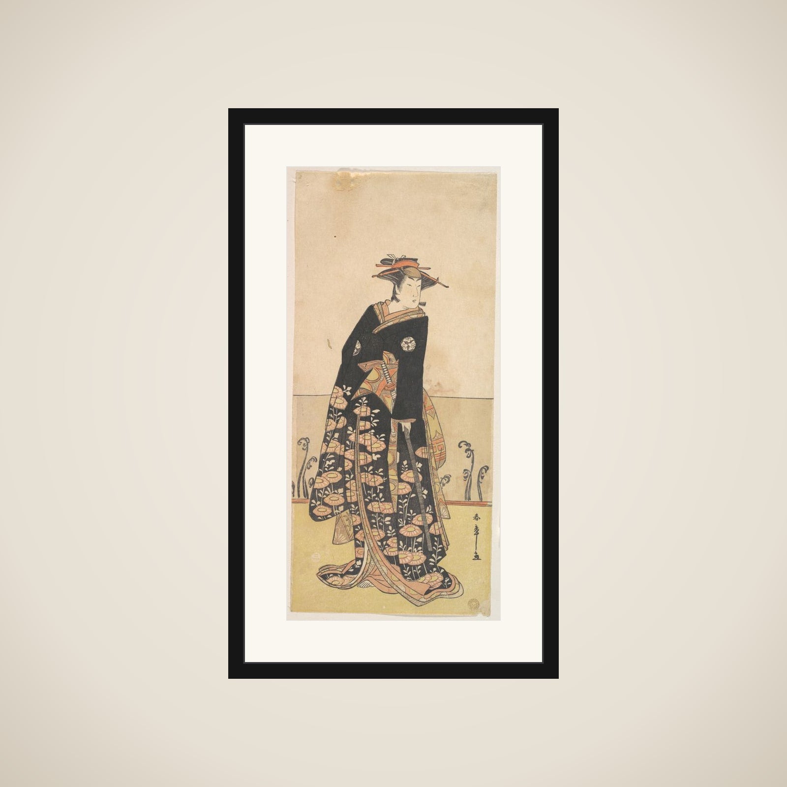 Kabuki Actor Osagawa Tsuneyo II framed