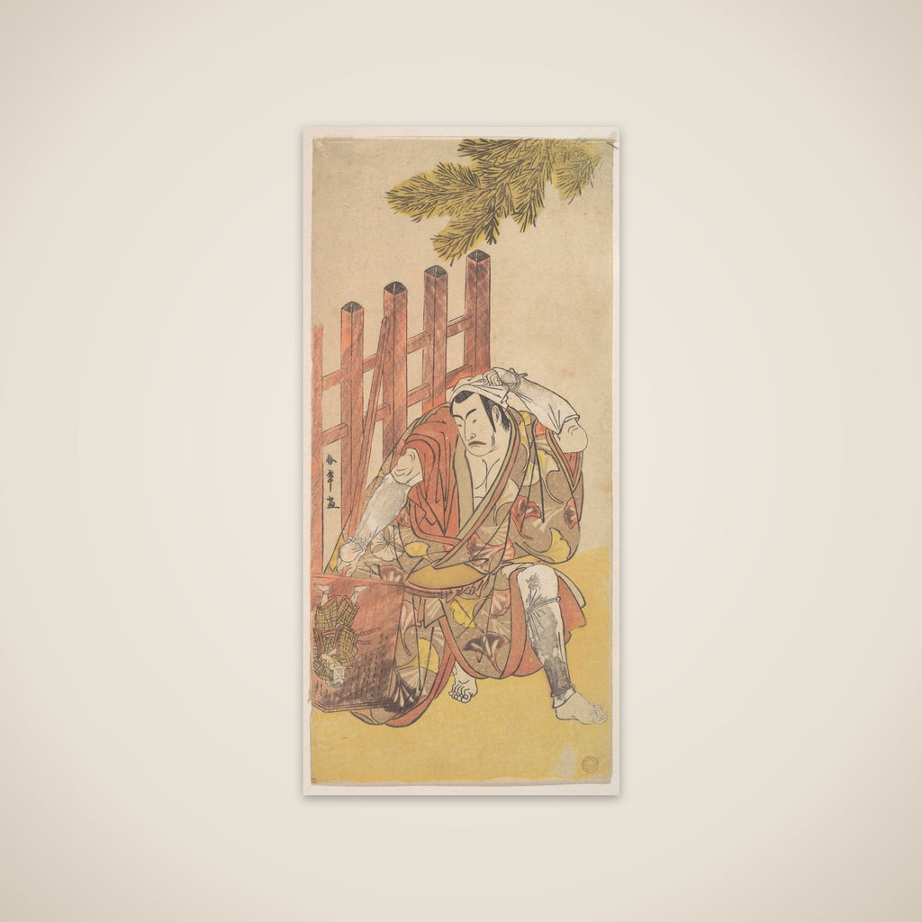 The Fourth Matsumoto Koshiro as an Outlaw Looking at a Wooden Ninsogaki unframed print