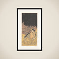 The Third Segawa Kikunojo as a Woman in a Crouching Position framed