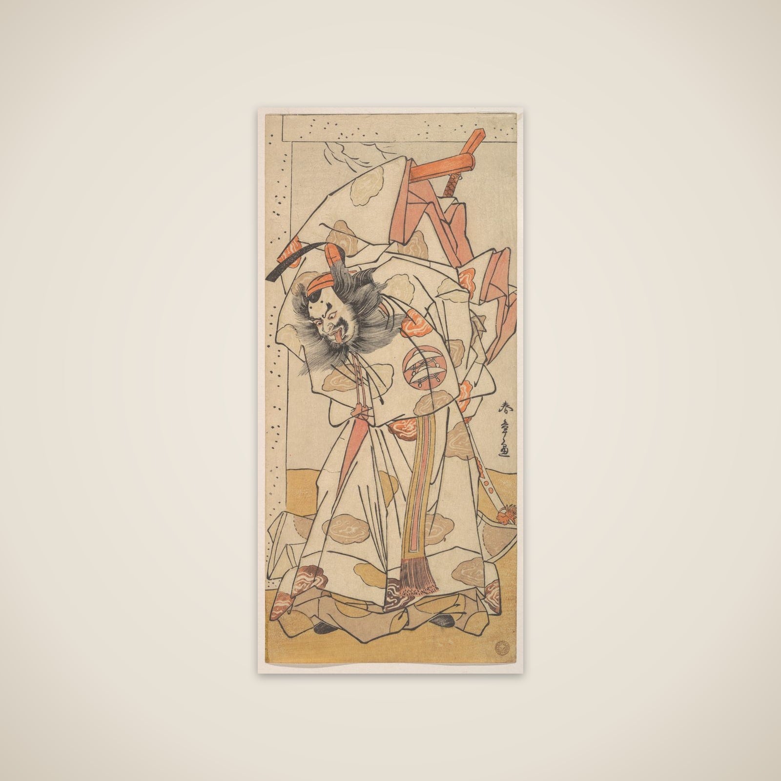 The Second Nakajima Mihoemon in the Role of Sadaijin Jihei unframed print
