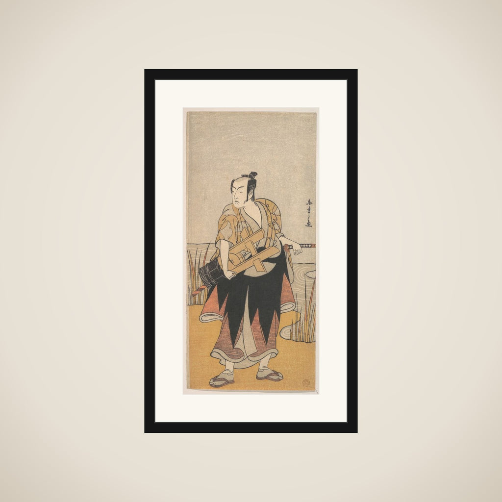 The Fourth Matsumoto Koshiro as a Man Standing on the Bank of a River framed