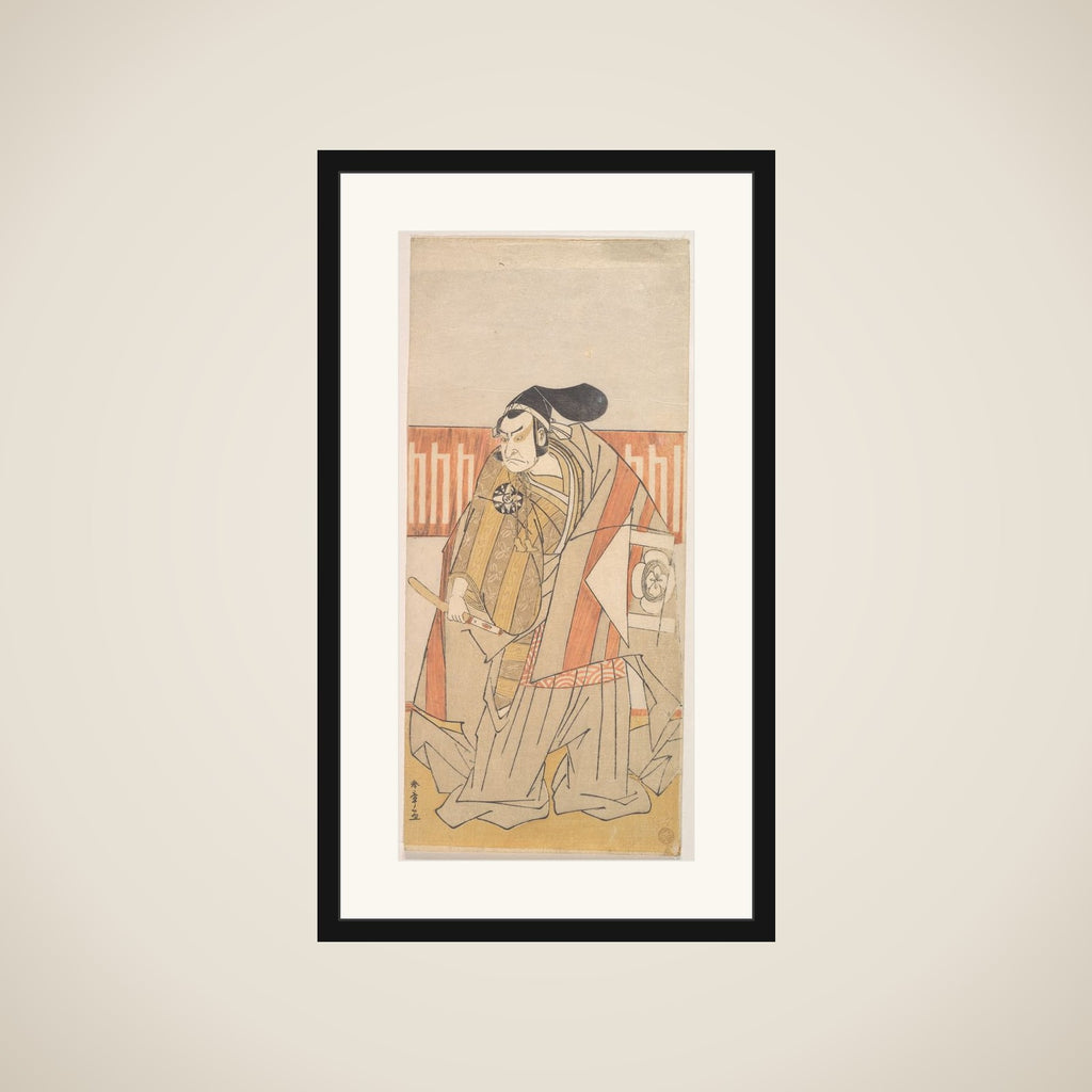 The First Nakamura Nakazo in the Role of Kudo Suketsune framed