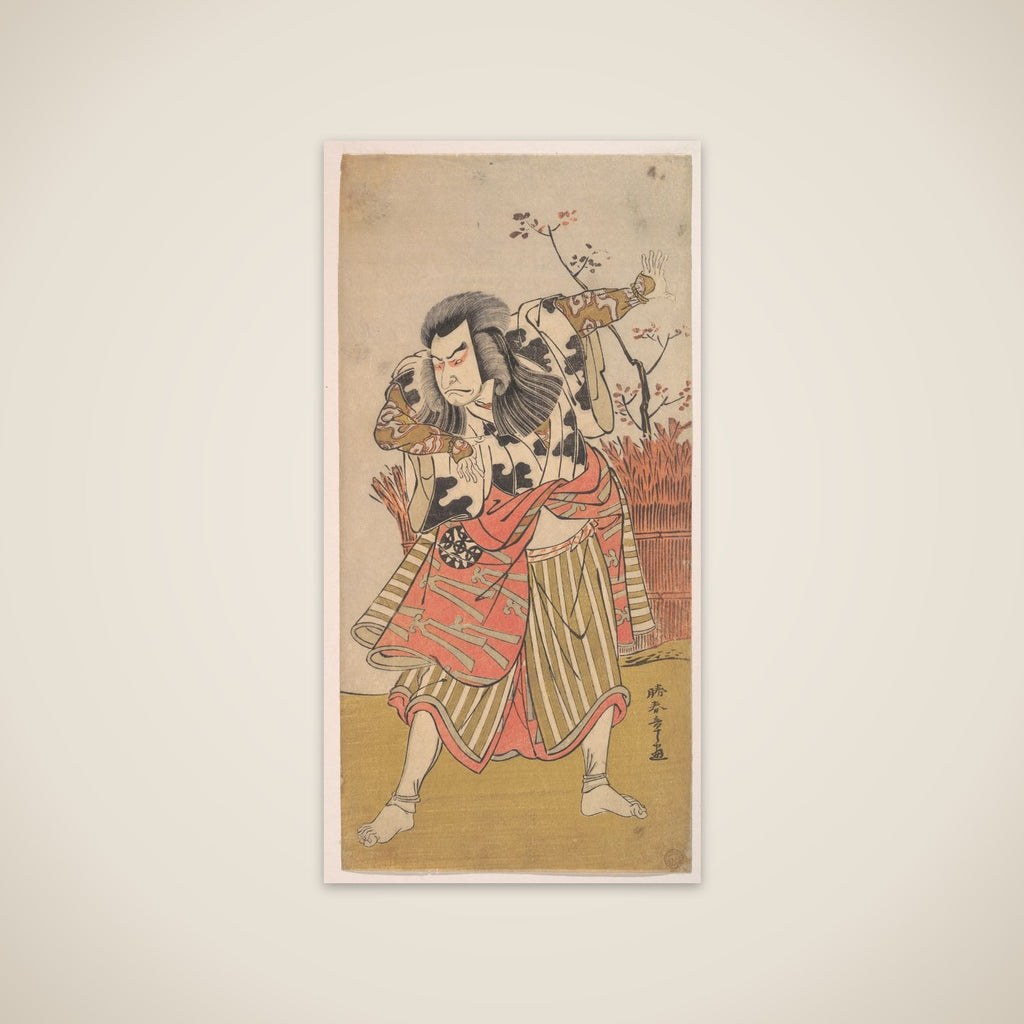 The First Nakamura Nakazo as an Unarmed Man Standing in a Dramatic Pose unframed print