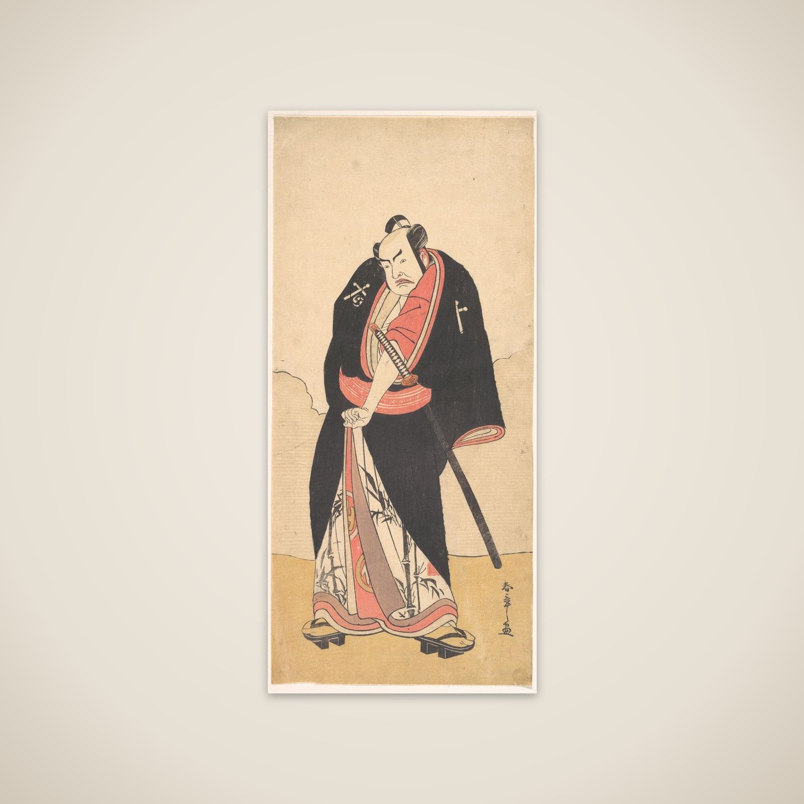 Kabuki Actor Nakamura Sukegorō II as Kaminari Shōkurō unframed print