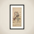 Arashi Sangoro as a Ronin Samurai Standing on the Bank framed